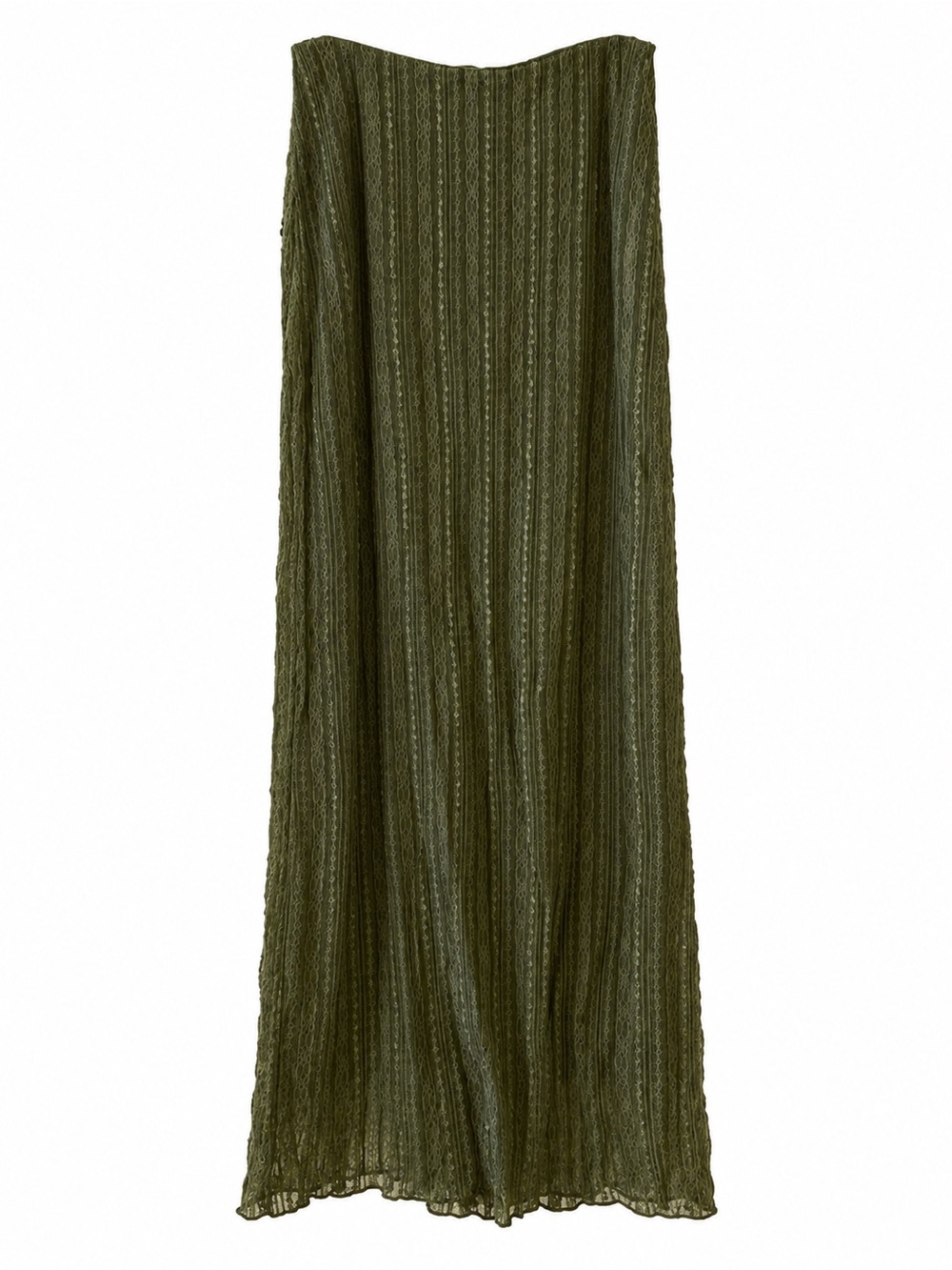 Olive Green Maxi Lace Skirt